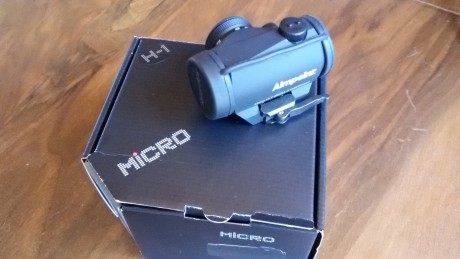 Vendo Aimpoint H1 de 4 moas, con kit LRP de palanca bloqueo picantinny. Solo se ha colocado en un rifle 01
