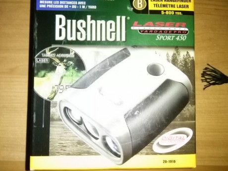 Hola, vendo telemetro laser Bushnell sport 450.Lo compre para caza mayor y lo he usado tan solo una vez, 02