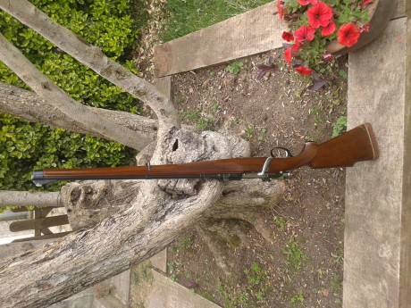    Buenas tardes

Pongo a la venta el rifle de un buen amigo que deja la caza.

Mannlicher Schoenauer 90