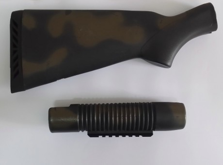 Buenas, pongo a la venta para las escopetas Mossberg 500 y Maverick 88 las siguientes culatas y guardamanos. 11