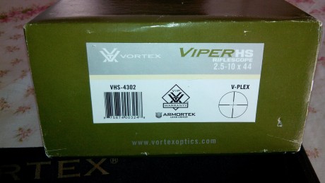 Hola, por no darle uso, ya que lleva en su caja más de dos años y unos seis meses montado en un Ruger 01