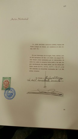 Libro de edición limitada a 250 unidades, numerados, con 10 laminas firmadas por el autor. 

Precio 2.500€. 30