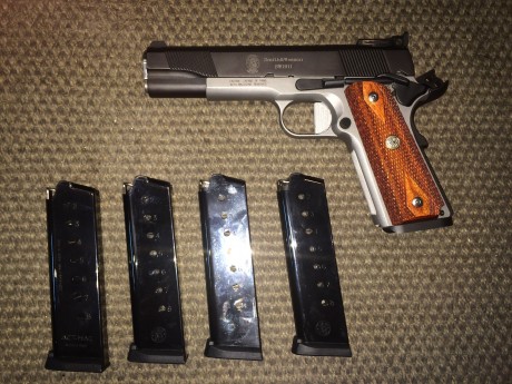 Buenas tardes vendo pistola S&W modelo doug koening del calibre 45. La misma se encuentra en un estado 00