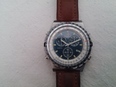 Reloj original  Breitling Navitimer Jupiter Pilot A59027  con correa de cuero, también original Breitling, 10