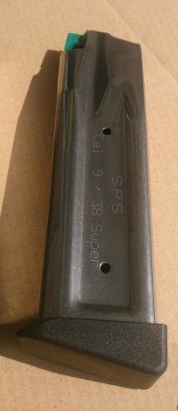 Vendo 2 cargadores sps alta capacidad para 9mm pb o 38sa NUEVOS
Llevan zapatas extensoras +2 y tejas con 01