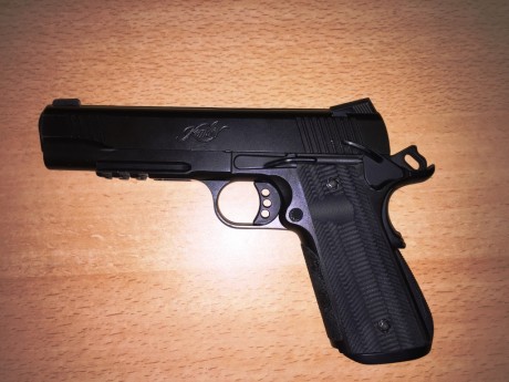 Se VENDE esta magnífica pistola KIMBER WARRIOR en calibre .45 ACP.
Se trata de una pistola de armazón 00
