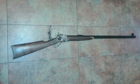Se vende rifle SHARP en 45/70 con diopter y tunel cañon de 34" marca IAB izquierdo con cañon Pedersoli, 02
