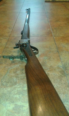 Se vende rifle SHARP en 45/70 con diopter y tunel cañon de 34" marca IAB izquierdo con cañon Pedersoli, 01