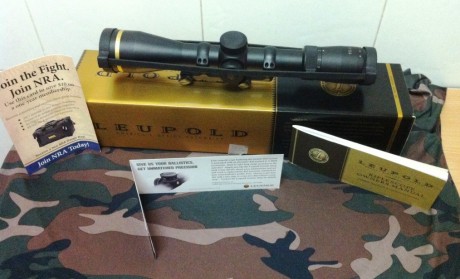  LEUPOLD VX6 2-12X42 

RETICULA ILUMINADA FIREDOT 4. TUBO DE 3O MM. CAJA ORIGINAL Y ACCESORIOS. IMPECABLE. 02