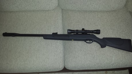 Hola a todos.

Vendo carabina Gamo CFX cal. 4, 5 semi nueva. Todas las ventajas de tener cañón fijo y 02