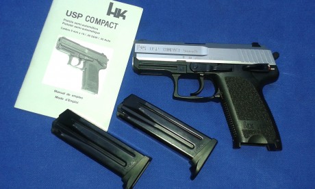 Hola,  se vende esta pistola H&K modelo USP Compact.

Calibre 9 mm Parabelum. 

con la Corredera en 01