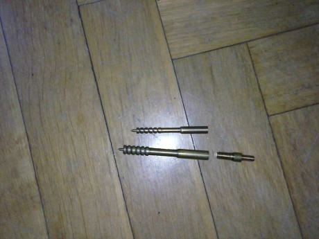 Vendo baqueta Dewey para calibre .22 (la varilla tiene .204" de diámetro) y longitud de 110 cm (44").
Se 00