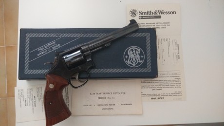Hola foreros hoy tambien le ha tocado muy a mi pesar ,mi smith and wesson K14-4 MASTERPICE  o tambien 02