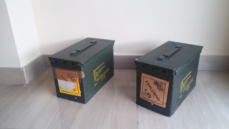 Caja metálica de munición, ideal para guardar tu munición o cualquier cosa, totalmente estanca sus medidas 01