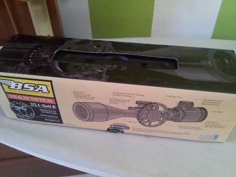 vendo este visor bsa con reticula iluminada con protector de lentes se a usado muy poco viene en una caja 02
