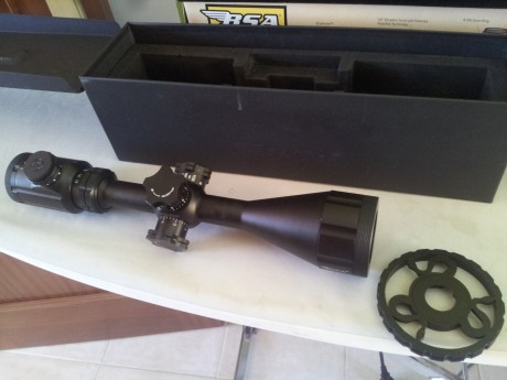 vendo este visor bsa con reticula iluminada con protector de lentes se a usado muy poco viene en una caja 01