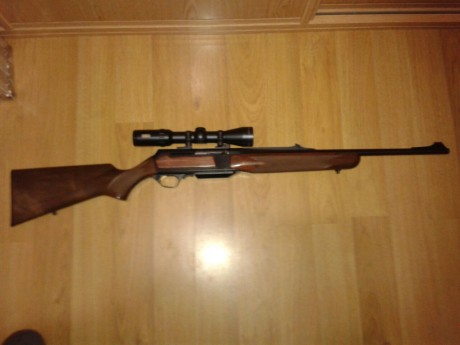 hola vendo rifle semiautomático browning barII battue calibre 30 06 lleva una monturas leupold desmontables 01