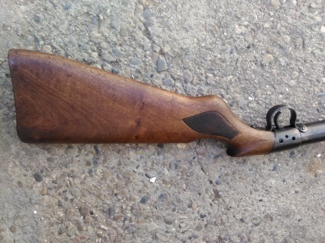 Vendo carabina de aire de los años 20 o 30, calibre 5'5.....totalmente restaurada ...pavonado no original... 12