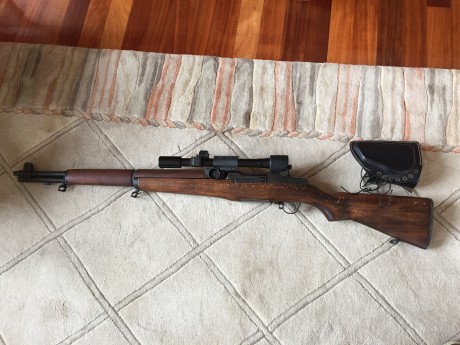 Hola pues lo dicho vendo m1 Garand con cañón nuevo ,estado impecable tiene montura original para visor 02