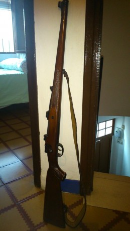 Vendo Rifle Luger calibre 30,06, doble gatillo de cerrojo de culata de madera hasta la boca del cañon 01