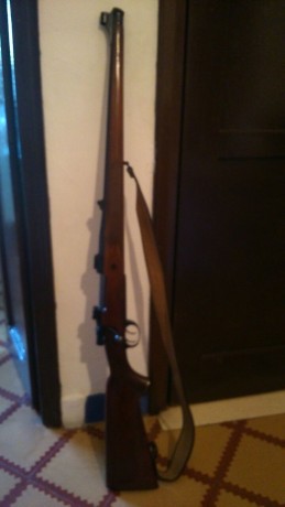 Vendo Rifle Luger calibre 30,06, doble gatillo de cerrojo de culata de madera hasta la boca del cañon 00