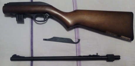 Vendo carabina Marlin Papoose desmontable, incluye funda de transporte original , cargador y llave para 01