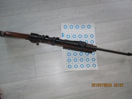 Hola vendo mi carabina de la marca UNIQUE Francesa Modelo Macht 66,  calibre .22 LR es una excelente carabina 00