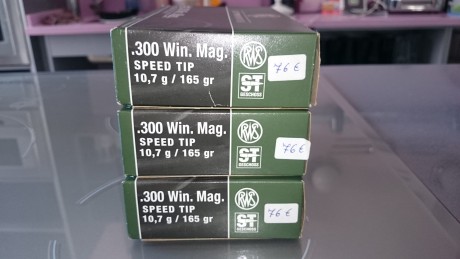 Vendo 3 cajas de munición rws speed tip para el 300 wm.
La he usado para batida,y va de maravilla. Pero 00