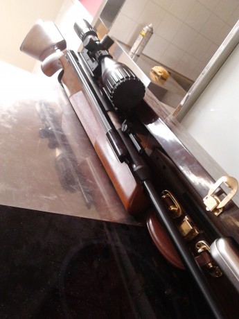 Hola, vendo esta preciosidad de carabina en perfecto estado estetico y funcional.
 calibre 4.5
 se encuentra 11