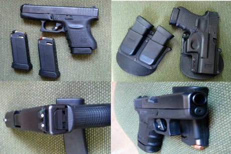 SE VENDE GLOCK 36 CALIBRE .45 ACP (Subcompacta), perfecto estado, ideal para defensa por su pequeño tamaño 00