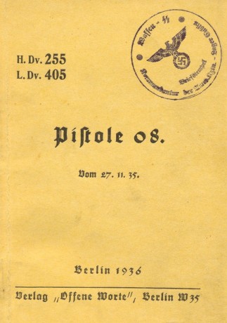 Libro de instrucciones (Heeresdienstanweisung Nr. 255) oficial desde el 27 de Noviembre de 1935 publicado 00