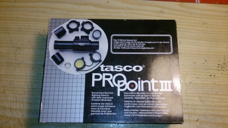 Vendo visor Tasco Propint 3 de 30mm, con accesorios y monturas de anilla para weaver picantiny.

Usado 01