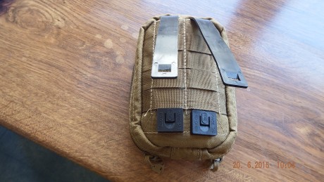Pounch customizado y cosido a mano por la casa americana Tactical Taylor, color coyote. 
Cordura 1000 00