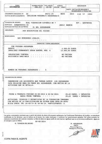 La Ley 10/1990 del Deporte establece la obligatoriedad, para todos los deportistas federados que participen 00