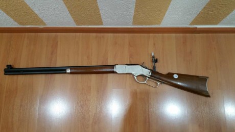    ****V E N D I D O****   

Vendo este rifle Uberti de palanca, mod. 1873 cal. 44.40. cañón poligonal. 02