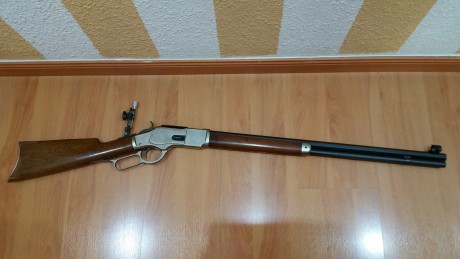    ****V E N D I D O****   

Vendo este rifle Uberti de palanca, mod. 1873 cal. 44.40. cañón poligonal. 01