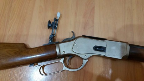    ****V E N D I D O****   

Vendo este rifle Uberti de palanca, mod. 1873 cal. 44.40. cañón poligonal. 00