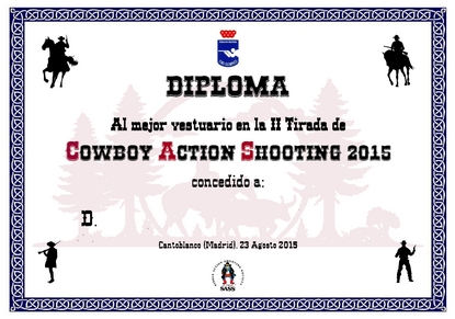   II COWBOY ACTION SHOOTING 2015  

2ª Tirada CAS del año de la Fed. Madrileña de Tiro Olímpico de carácter 10