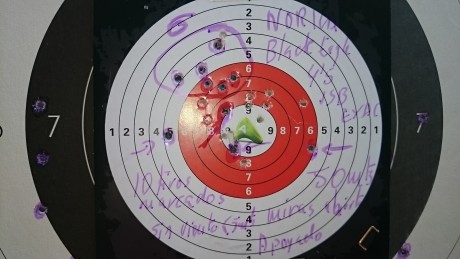 Bueno,pues la prueba ha sido ni mas ni menos que divertirme un rato.He tirado a 40m de pies,a pulso.La 101