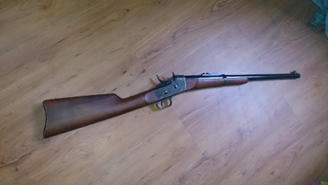 Vendo una carabina preciosa de Pedersoli,  sistema Rolling Block,  en calibre 45 Lc, que compre nueva 02