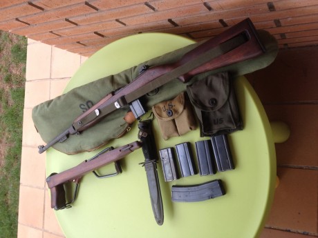 Vendo todo el equipo por dejar el tiro.
M1 30 carbine (está en perfecto estado)
5 cargadores + 1 peine 01