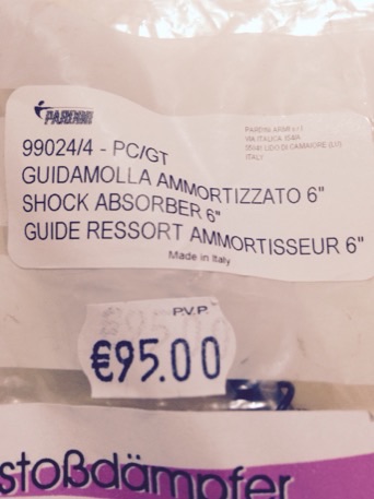 Amortiguador Pardini GT9
Nuevo
55,-€ con envío peninsula
Esta en Pamplona 

Un saludo 00