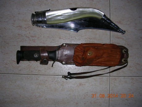 Cuchillo y navaja de la marca ICA, el cuchillo tiene muchos años, la navaja la compré hace casi 36 años 00