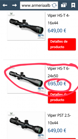 Hola a todos:
  Acaba de llegarme mi nuevo visor Vortex PST FFP 6-24x50 (precio 1129 euros).
  Se trata 41