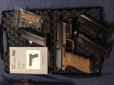 Hola
Vendo pistola Hk 45 Tactical en color desert, único propietario y como nueva, muy poco uso .
La única 12