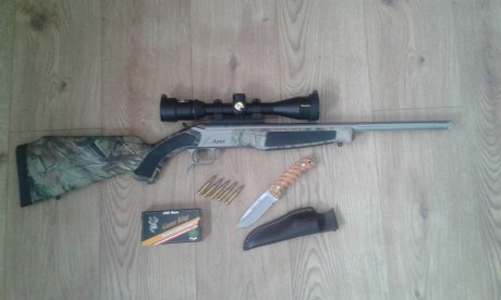   Vendo este rifle monotiro de la Marca BERGARA modelo Apex del cal. 222.
culata camo soft touch, cañón 00