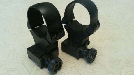 Hola!!
Vendo unas anillas marca Apel (EAW) para Sako 85 para tubo de pulgada.
Están prácticamente nuevas.
Están 01