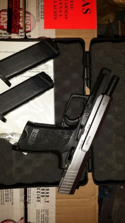 Buenas, vendo mi HK USP modelo Inox. con la corredera cromada.
Está en muy buen estado de conservación.
No 91