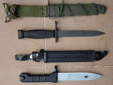Buenas, vendo estas bayonetas:
 1- AK 47 Type  .Adoptada en Bulgaria a partir de 1955 y las más parecidas 11