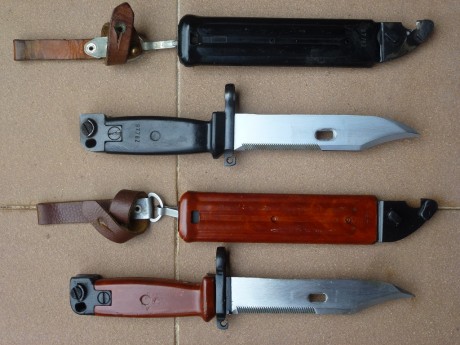 Buenas, vendo estas bayonetas:
 1- AK 47 Type  .Adoptada en Bulgaria a partir de 1955 y las más parecidas 10